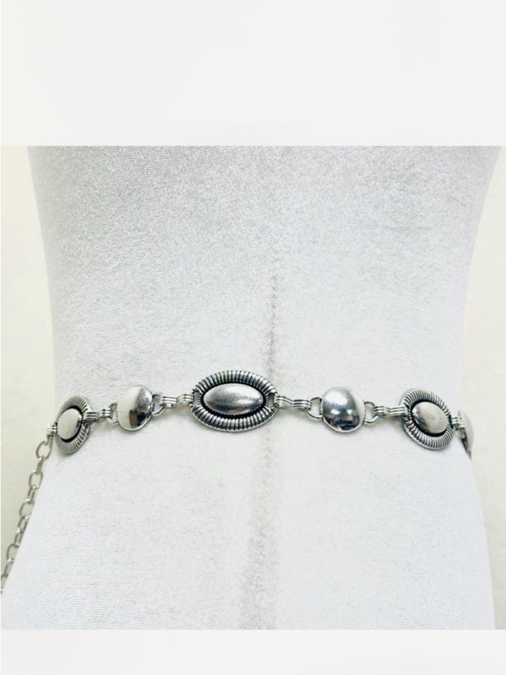 Urban Outfitters Silver Western Concho Chain Belt